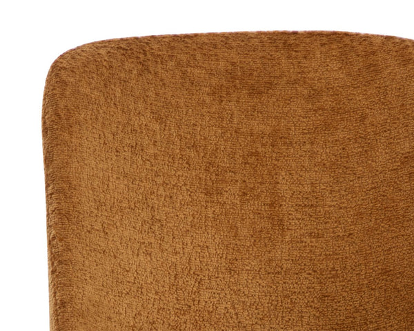 Sunpan Zeke Upholstered Counter Stool Marigold Fabric Antique Brass Base Kitchen Island Seating 108518