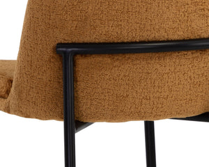 Sunpan Zeke Upholstered Counter Stool Marigold Fabric Antique Brass Base Kitchen Island Seating 108518
