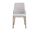 Marie Dining Chair - Belfast Heather Grey / Bravo Metal 108546 Sunpan