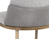 Marie Dining Chair - Belfast Heather Grey / Bravo Metal 108546 Sunpan