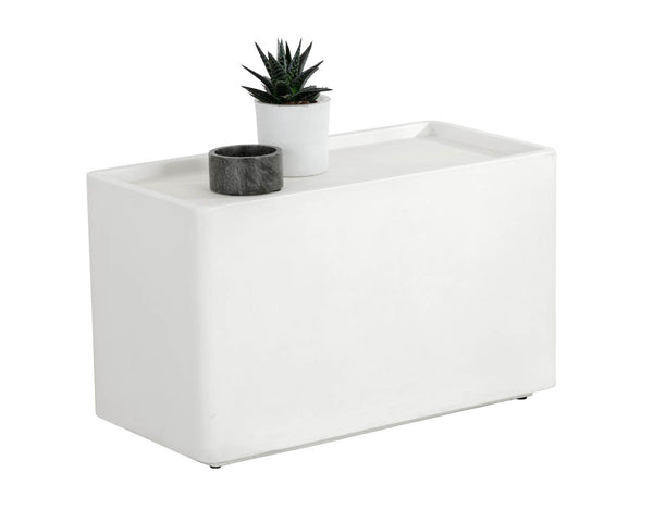 Liza Side Table - White 108566 Sunpan