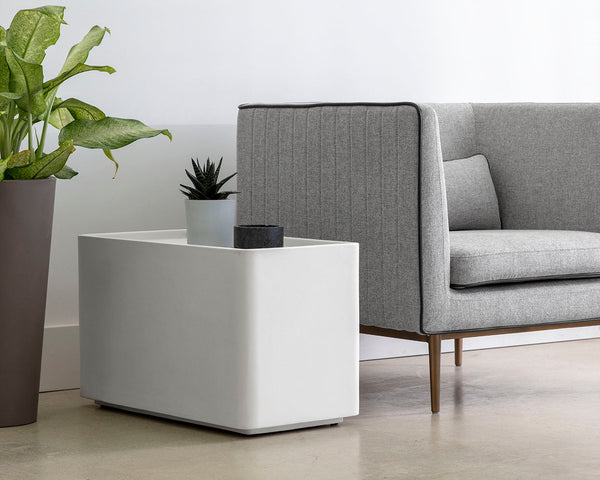 Liza Side Table - White 108566 Sunpan