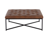 Endall Ottoman - Black - Bravo Cognac 108569 Sunpan