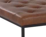 Endall Ottoman - Black - Bravo Cognac 108569 Sunpan