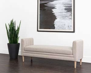 Yosi Bench - Natural - Effie Flax 108570 Sunpan