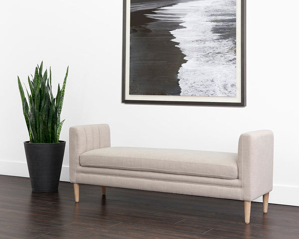 Yosi Bench - Natural - Effie Flax 108570 Sunpan