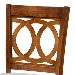 Baxton Studio Baxton Studio Carson Bar Stool Set - Modern Grey Fabric & Walnut Wood for Stylish Comfort & Durability RH315B-Grey/Walnut-BS