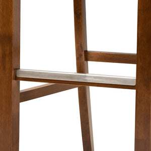 Baxton Studio Baxton Studio Carson Bar Stool Set - Modern Grey Fabric & Walnut Wood for Stylish Comfort & Durability RH315B-Grey/Walnut-BS