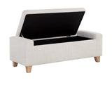 Hartley Storage Bench - Natural - Moto Stucco 108585 Sunpan