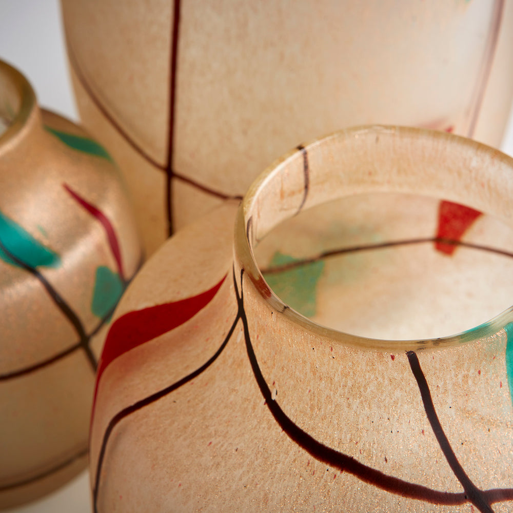 Cuzco Vase Amber 10859 Cyan Design