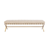 Kenji Bench - Large - Gold - Bravo Cream 108648 Sunpan