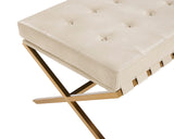 Kenji Bench - Large - Gold - Bravo Cream 108648 Sunpan