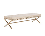 Kenji Bench - Large - Gold - Bravo Cream 108648 Sunpan