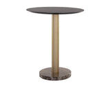 Monaco Bar Table - Gold - Grey Marble / Charcoal Grey 108669 Sunpan