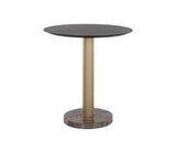 Monaco Counter Table - Gold - Grey Marble / Charcoal Grey 108670 Sunpan