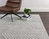 Mazey Hand-Loomed Rug - Grey - 6' X 9' 108735 Sunpan