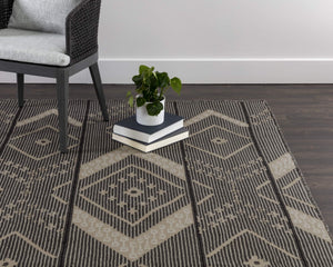 Sunpan Asana Hand-Woven Recycled PET Medallion Area Rug for Dining Rooms and Home Offices 108751