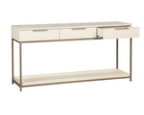 Rebel Console Table With Drawers - Champagne Gold - Cream 108770 Sunpan