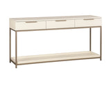 Rebel Console Table With Drawers - Champagne Gold - Cream 108770 Sunpan