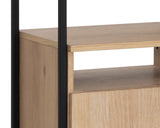 Ambrose Modular Bookcase - Small - Rustic Oak - Black 108793 Sunpan