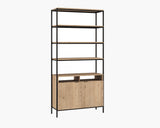 Ambrose Modular Bookcase - Large - Rustic Oak - Black 108794 Sunpan