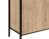 Ambrose Modular Bookcase - Large - Rustic Oak - Black 108794 Sunpan