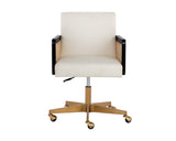 Claudette Office Chair - Linoso Ivory 108839 Sunpan