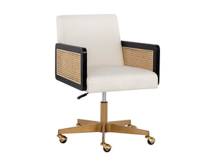 Claudette Office Chair - Linoso Ivory 108839 Sunpan