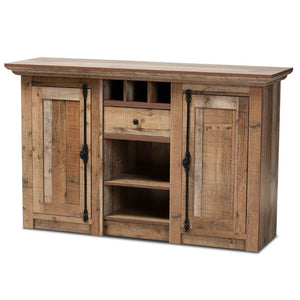 Baxton Studio Baxton Studio Rustic Wood 2-Door Sideboard Buffet - Farmhouse Charm with Industrial Style & Storage BH-001-Yosemile Oak-Buffet
