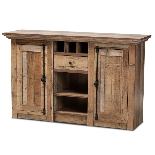 Baxton Studio Baxton Studio Rustic Wood 2-Door Sideboard Buffet - Farmhouse Charm with Industrial Style & Storage BH-001-Yosemile Oak-Buffet