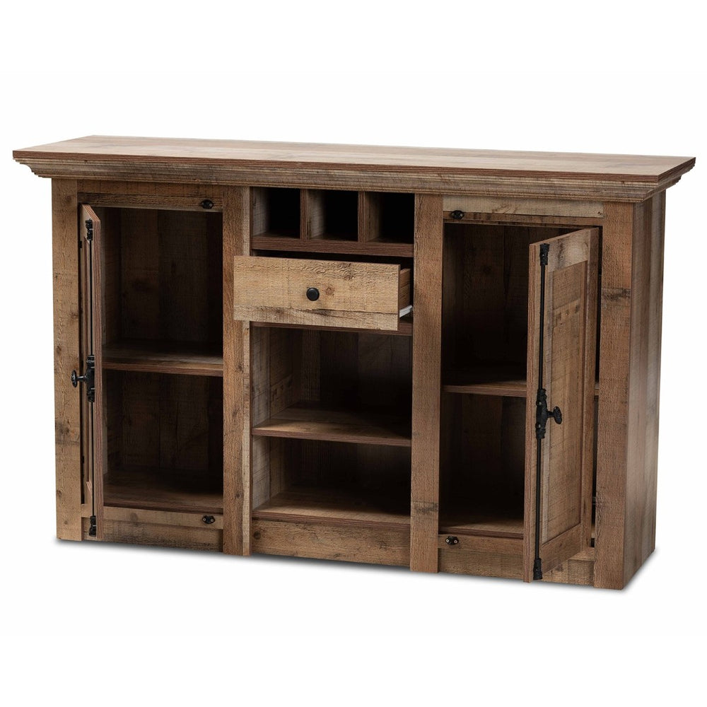 Baxton Studio Baxton Studio Rustic Wood 2-Door Sideboard Buffet - Farmhouse Charm with Industrial Style & Storage BH-001-Yosemile Oak-Buffet
