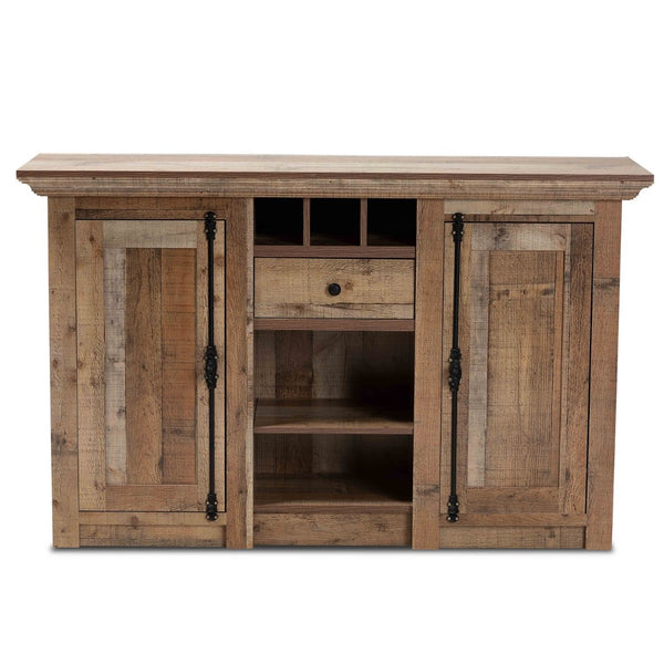 Baxton Studio Baxton Studio Rustic Wood 2-Door Sideboard Buffet - Farmhouse Charm with Industrial Style & Storage BH-001-Yosemile Oak-Buffet