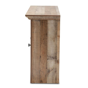 Baxton Studio Baxton Studio Rustic Wood 2-Door Sideboard Buffet - Farmhouse Charm with Industrial Style & Storage BH-001-Yosemile Oak-Buffet