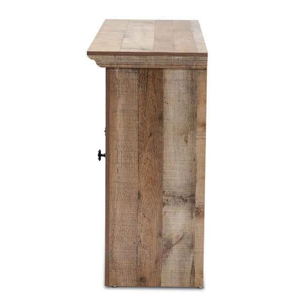 Baxton Studio Baxton Studio Rustic Wood 2-Door Sideboard Buffet - Farmhouse Charm with Industrial Style & Storage BH-001-Yosemile Oak-Buffet