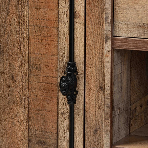 Baxton Studio Baxton Studio Rustic Wood 2-Door Sideboard Buffet - Farmhouse Charm with Industrial Style & Storage BH-001-Yosemile Oak-Buffet