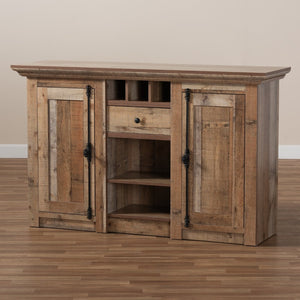 Baxton Studio Baxton Studio Rustic Wood 2-Door Sideboard Buffet - Farmhouse Charm with Industrial Style & Storage BH-001-Yosemile Oak-Buffet