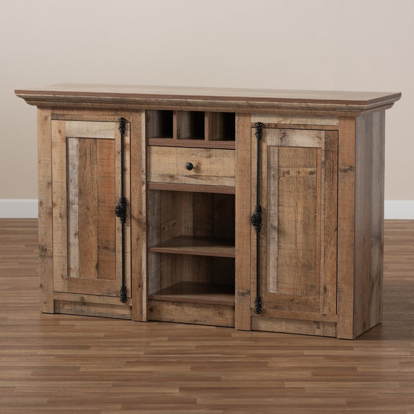 Baxton Studio Baxton Studio Rustic Wood 2-Door Sideboard Buffet - Farmhouse Charm with Industrial Style & Storage BH-001-Yosemile Oak-Buffet