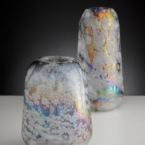 Moonscape Vase Iridescent 10890 Cyan Design