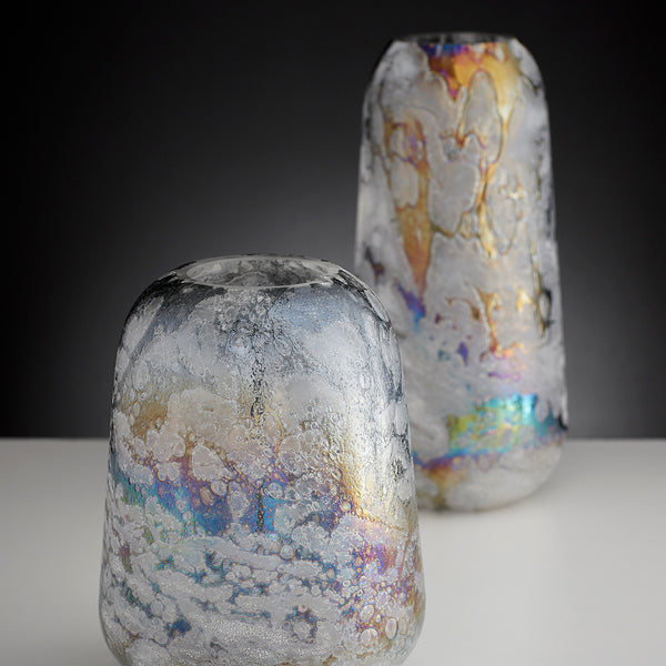 Moonscape Vase Iridescent 10890 Cyan Design