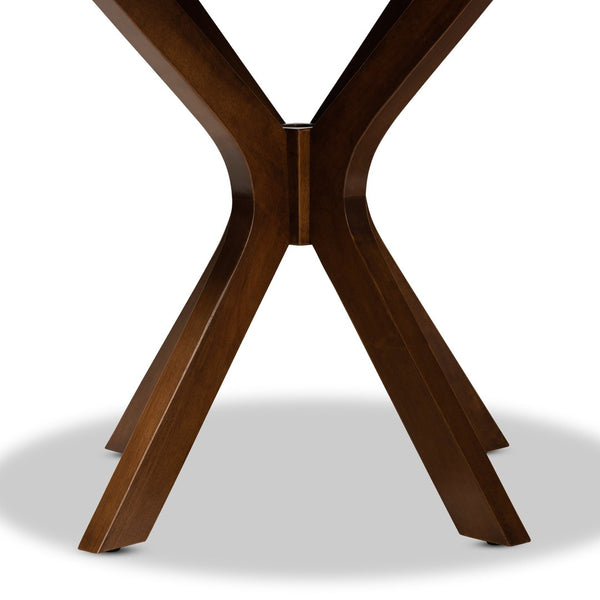 Baxton Studio Baxton Kenji Modern Round Wood Dining Table with Warm Finish, Seats 4, Perfect for Any Space Walnut 34-Inch-Wide RH7208T-Walnut-35-IN-DT