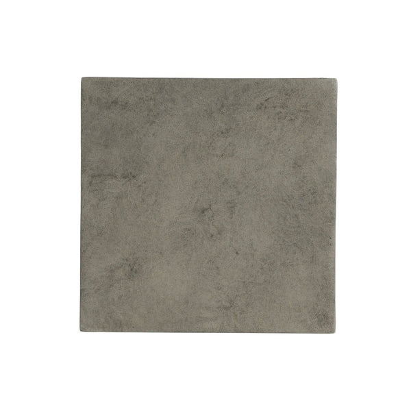 English Elm 25.75'' Square Mgo Pedestal Plant Stand with Stone Textured Brushed Gray Finish N772P334165G