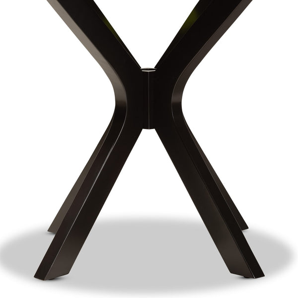 Baxton Studio Baxton Kenji Modern Round Wood Dining Table with Warm Finish, Seats 4, Perfect for Any Space Dark 34-Inch-Wide RH7208T-Dark Brown-35-IN-DT