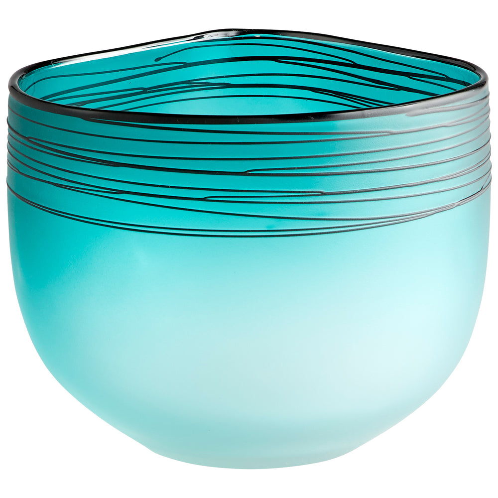 Kapalua Vase Blue and White 10893 Cyan Design