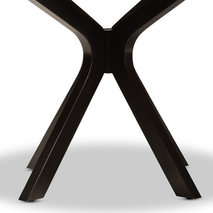 Baxton Studio Baxton Kenji Modern Round Wood Dining Table - Dark Brown Finish, Seats 6, Perfect for Elegant Gatherings RH7208T-Dark Brown-48-IN-DT