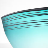 Kapalua Bowl Blue and White 10894 Cyan Design