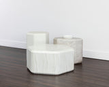 Spezza Side Table - Low - Marble Look - Grey 108957 Sunpan