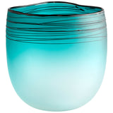 Kapalua Vase Blue and White 10895 Cyan Design