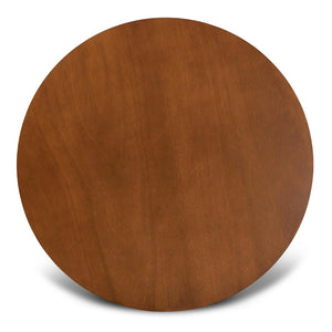 Baxton Studio Baxton Studio Irene Round Wood Dining Table - Modern Walnut Finish, Seats 4, Stylish & Space-Saving RH7231T-Walnut-35-IN-DT