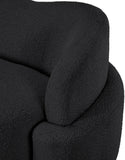 Principessa Black Boucle Fabric Chair 108Black-C Meridian Furniture