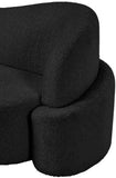 Principessa Black Boucle Fabric Chair 108Black-C Meridian Furniture